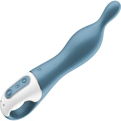 Satisfyer A Mazing 1 Rechargeable Waterproof 12 Function A Spot Vibrator Blue