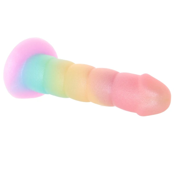 Simply Sweet Swirl Rainbow 6.6" Silicone Suction Cup Dildo