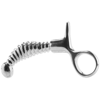 Stainless Steel Ribbed Prostate Massager