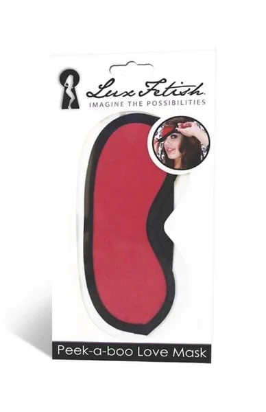 Peek-a-Boo Love Mask - Red