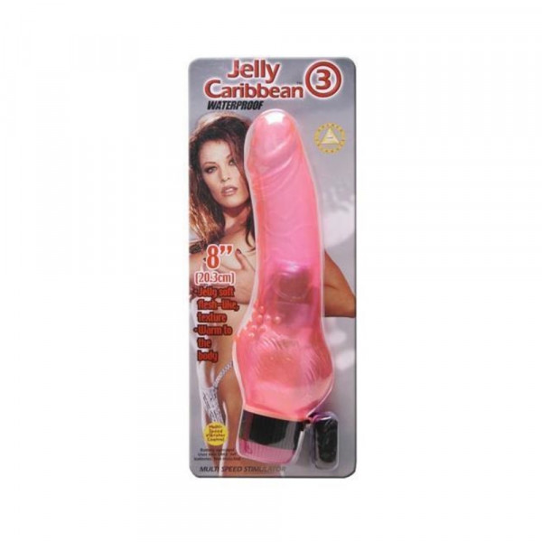 Waterproof Jelly Caribbean #3 Vibrator - Pink