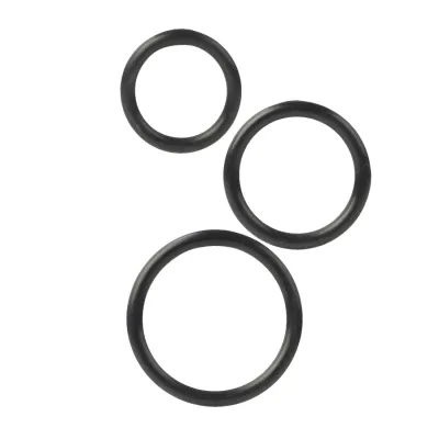 Silicone Support Rings Black 3pk