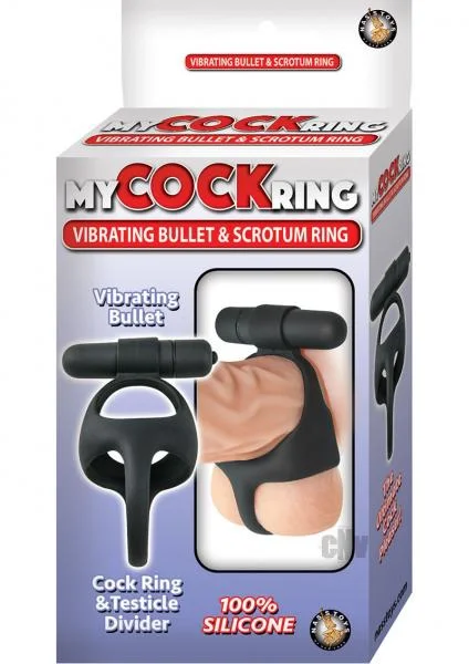My Cock Ring Vibe Bullet Scrotum Ring Black — image 4 of 4