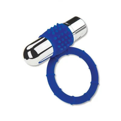 Zolo Powered Bullet Cock Ring Blue