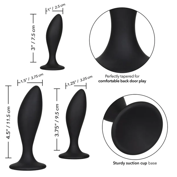Silicone Anal Curve Kit - 3 Butt Plugs — image 10 of 19