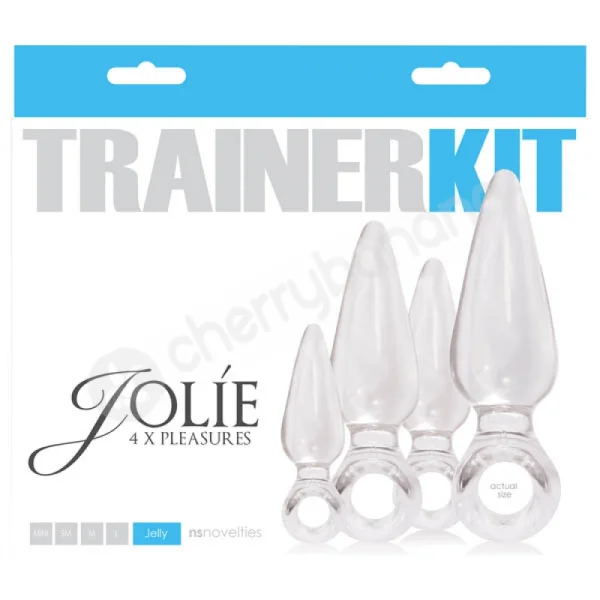 Jolie Trainer Kit Clear Butt Plugs 4 Pack