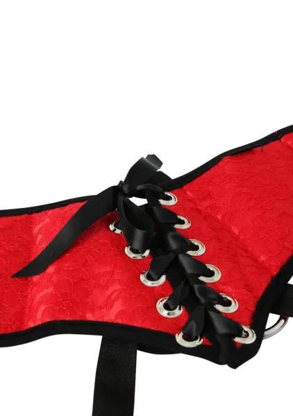 Plus Size Red Corsette Harness