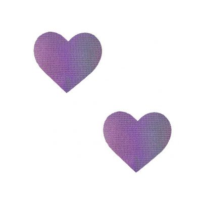 Neva Nude Holographic Heart Pasties