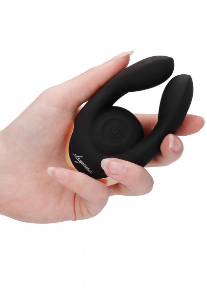 Dual Motor Clitoral Stimulator - Fancy - Black - Best Silicone Sex Toys