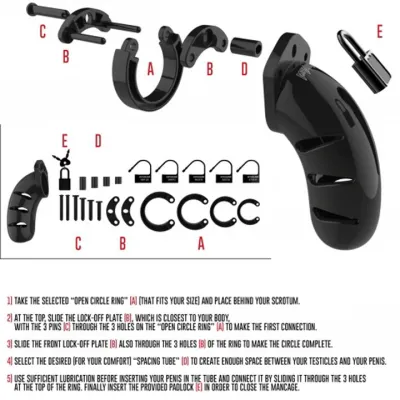 Man Cage Black Chastity Cock Cage 4 5 Inch