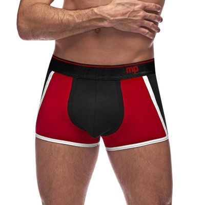 Male Power Red and Black Retro Sport Panel Boxer Shorts