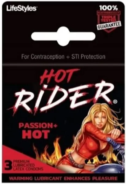 LifeStyles LifeStyles Hot Rider, 3 Count, 3 count
