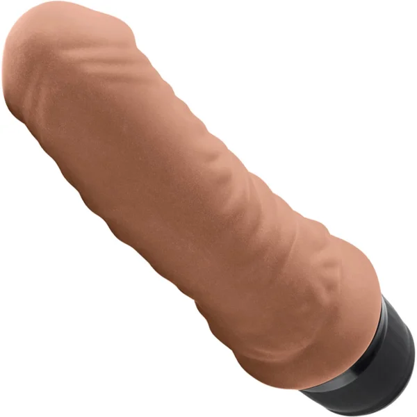 Powercocks Realistic Silicone Waterproof Rechargeable 6" Vibrator - Caramel