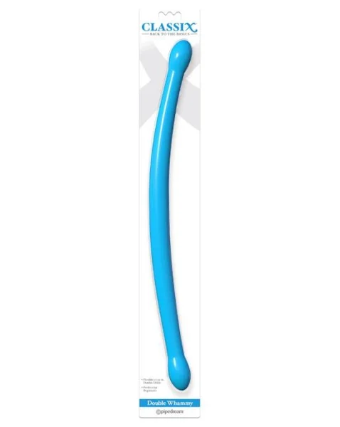 Classix Double Whammy Double Ended Dildo - Blue - 17.2 Inch