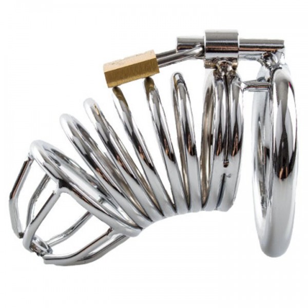 Torment Stainless Steel Spiral Chastity Cage