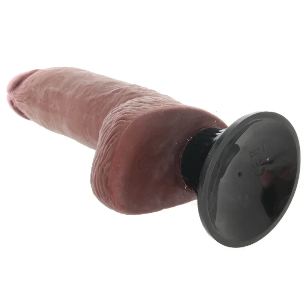 Real Feel Deluxe No. 5 - 8" Suction Cup Vibrating Dildo - Chocolate