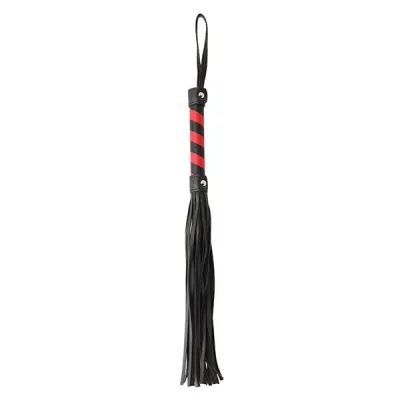 Love In Leather Candy Striped Faux Leather Flogger