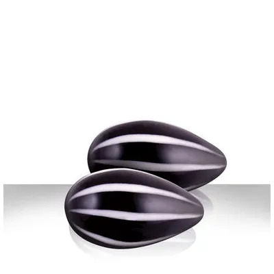Crystal Premium Glass Eggs Black 1 75 By 1 Inch