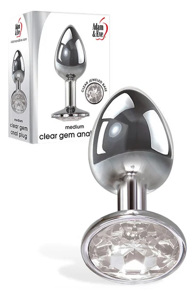 Adam and Eve 3.25" Butt Plug with Clear Gem Base — image 4 of 6