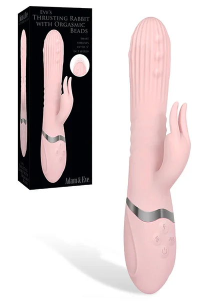 Adam and Eve 9" Eve's Thrusting Rabbit Vibrator with Orgasmic Beads — image 6 of 20