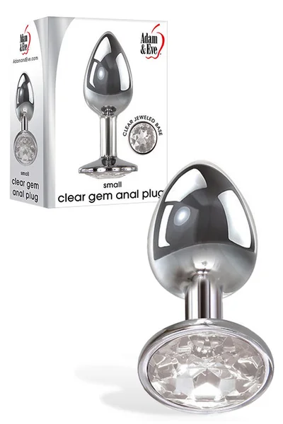 Adam and Eve 2.8" Butt Plug with Clear Gem Base — image 4 of 6