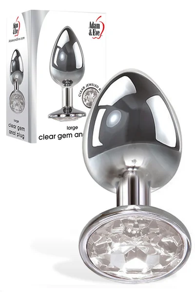 Adam and Eve 3.7" Butt Plug with Clear Gem Base — image 4 of 6