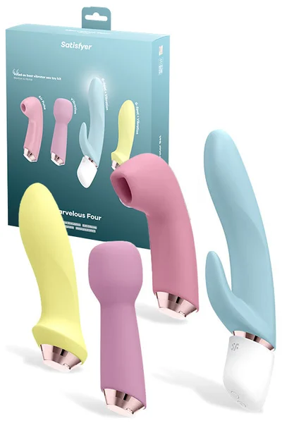 Satisfyer Rechargeable Marvelous Four Vibrator Set (4 Pce) - Rose Gold — image 13 of 16