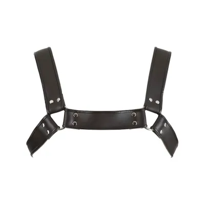 Leather Chest Harness Black One Size
