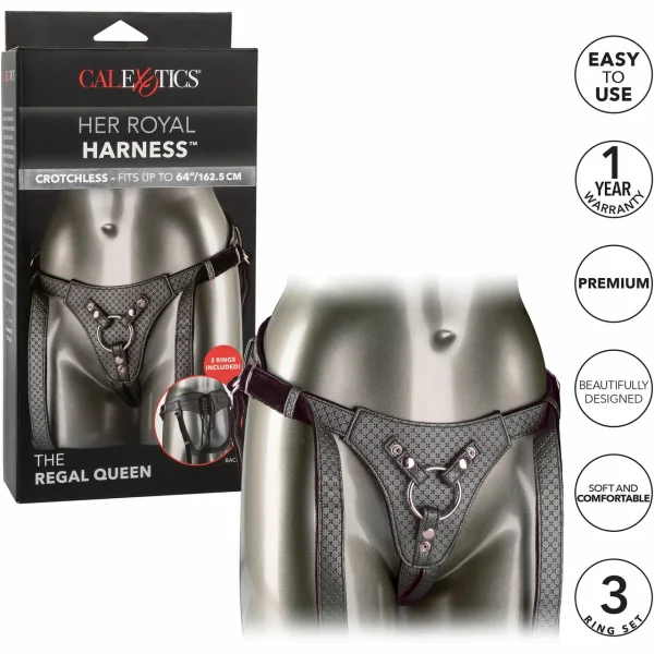 Her Royal Harness The Regal Queen in Pewter