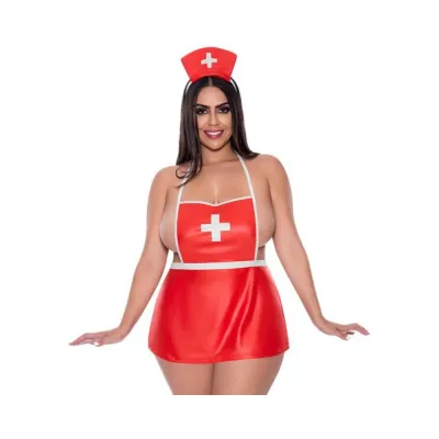 Magic Silk Dress Up Sexual Healing Costume Red Queen Size