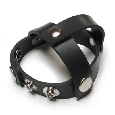 Rubber Snap on Ball Splitting Cock Harness