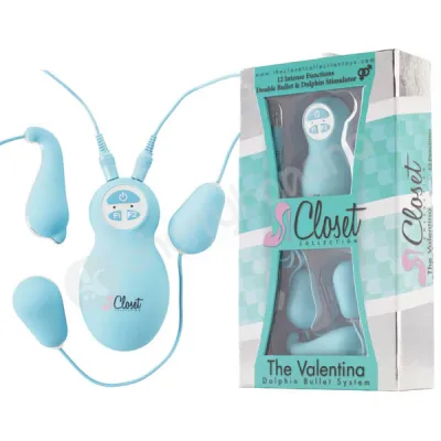 The Valentina Turquoise Dolphin Bullet Vibrator System