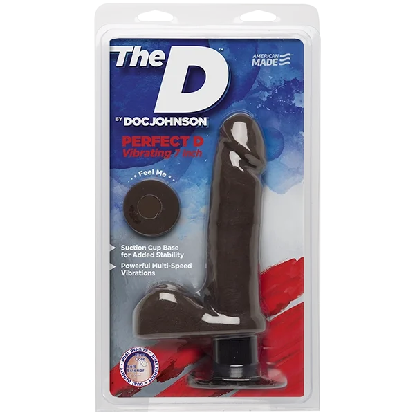 The D 7 inch Vibrating Perfect D - Chocolate