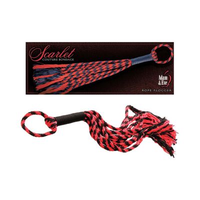 A e Scarlet Couture Rope Flogger Black red