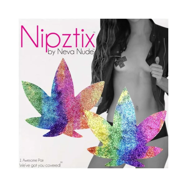 Neva Nude Pasty Weed Leaf Plur Fur Velvet