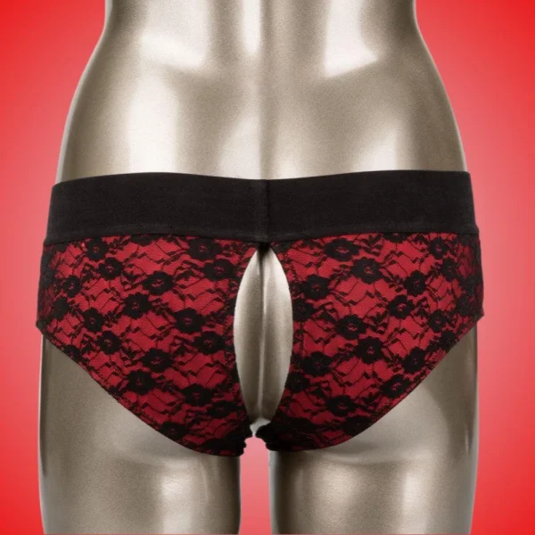 Scandal Crotchless Pegging Panty Set with Dildo - Small/Medium