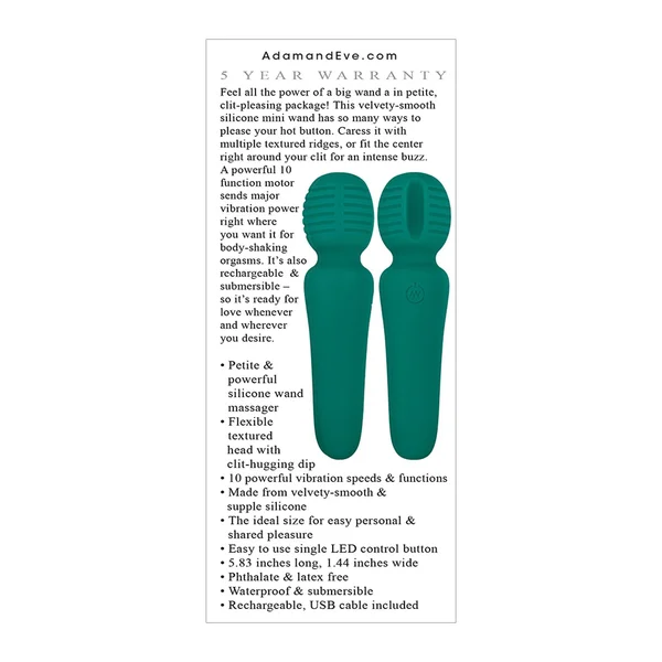 Adam And Eve Petite Private Pleasure Wand Green — image 12 of 12