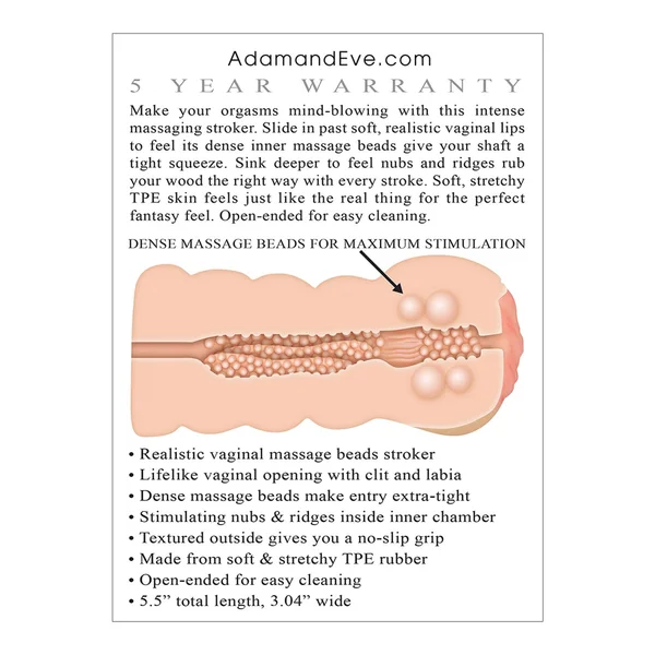 Adam And Eve Adams Tight Stroker With Massage Beads — image 18 of 18