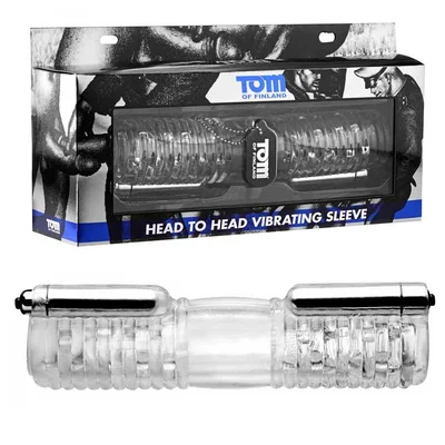 Head to Head Vibrating Masturbation Sleeve for 2 Dicks by Tom of Finland