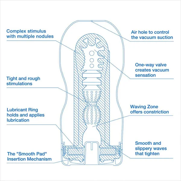 Tenga Cool Original Disposable Vacuum Cup Blue — image 3 of 6