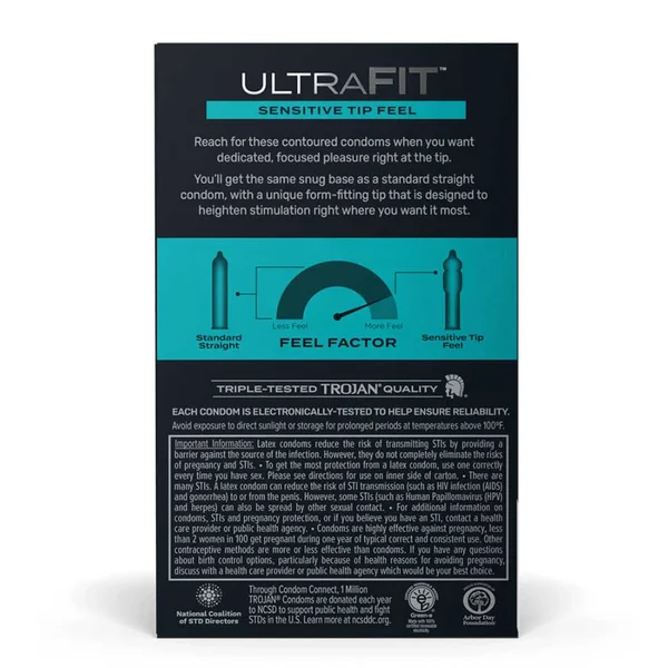 Trojan Ultrafit Sensitive Tip Latex Condoms 10 Pack — image 6 of 6