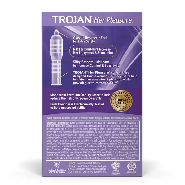 Trojan Her Pleasure Latex Condoms 12 Pack — image 2 of 2