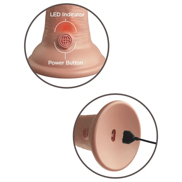 King Cock Elite 6 Inch Vibrating Silicone Dual Density Dong by Pipedream Products — image 7 of 18