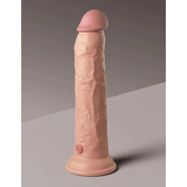 King Cock Elite 9 Inch Dual Density Vibrating Silicone Dildo with Remote — image 3 of 20