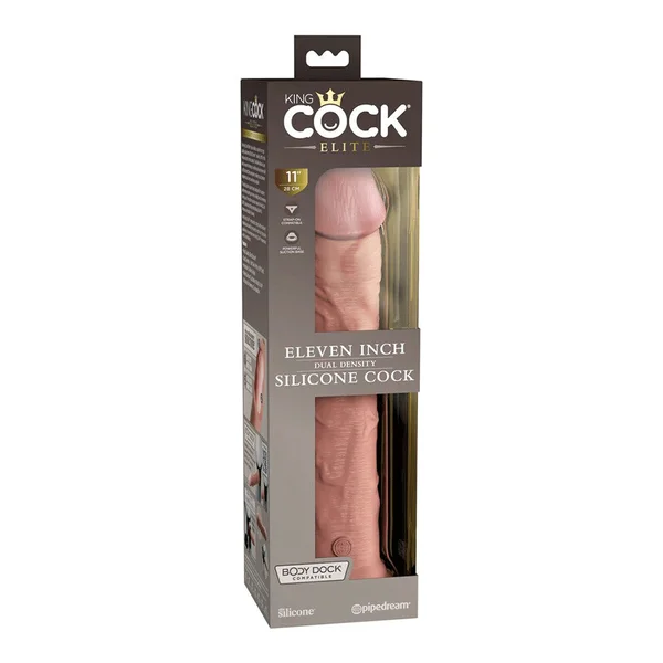 King Cock Elite 11 Inch Dual Density Silicone Dildo by Pipedream Products — image 8 of 16
