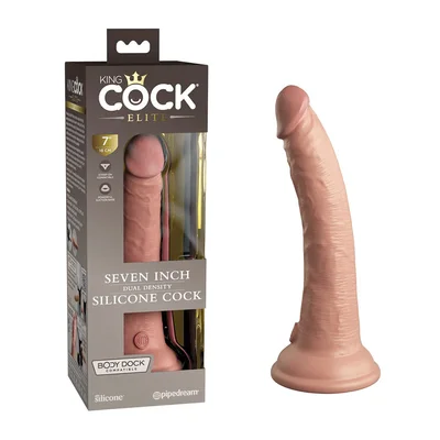 King Cock Elite 7 Inch Dual Density Silicone Dildo by Pipedream Products