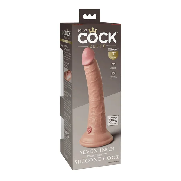 King Cock Elite 7 Inch Dual Density Silicone Dildo by Pipedream Products — image 7 of 16
