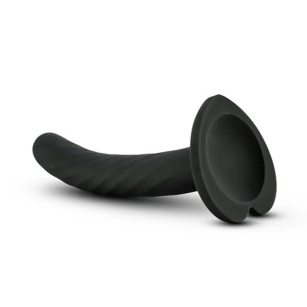 Temptasia Twist 4.5 Inch Small Black Silicone Dildo by Blush Novelties — image 6 of 8