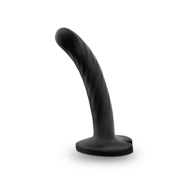 Temptasia Twist 4.5 Inch Small Black Silicone Dildo by Blush Novelties — image 4 of 8