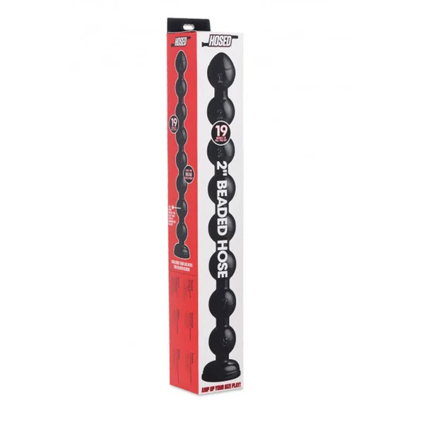 Hosed 19 Inch Black Beaded Thick Anal Snake — image 4 of 4
